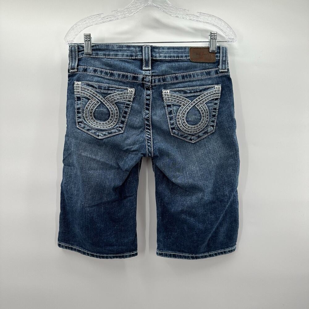 Big Star Shorts Womens‎ 27 Blue Thick Stitch Modest Rodeo Cowgirl